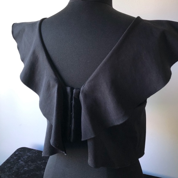 COUNTRY ROAD black label capsule collection frill wave crop top - size 12 - Picture 3 of 6
